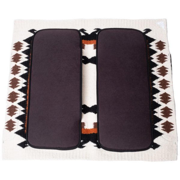 New Zealand Merino Blanket Saddle Pad in Sunset Orange/Cream